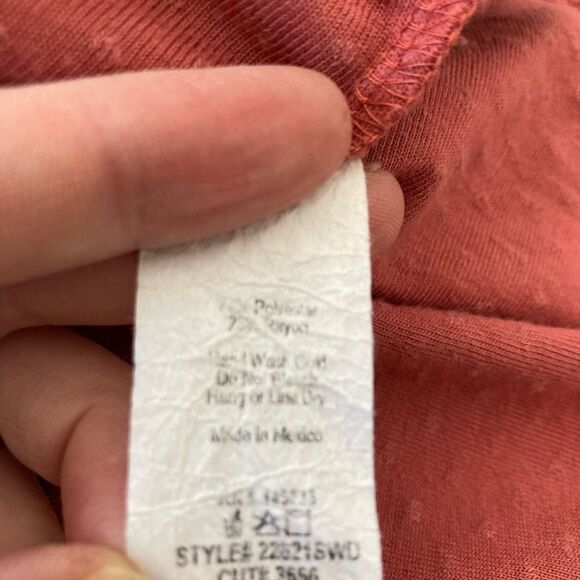 W5 beautiful Swiss dot top w/flounced sleeves w/dot crochet lace trim - Picture 6 of 6